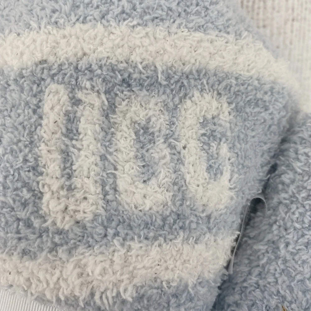 Ugg Bunny Rattle Baby Blanket (30x40) Gift Set Sky Blue Plush Soft Michelle